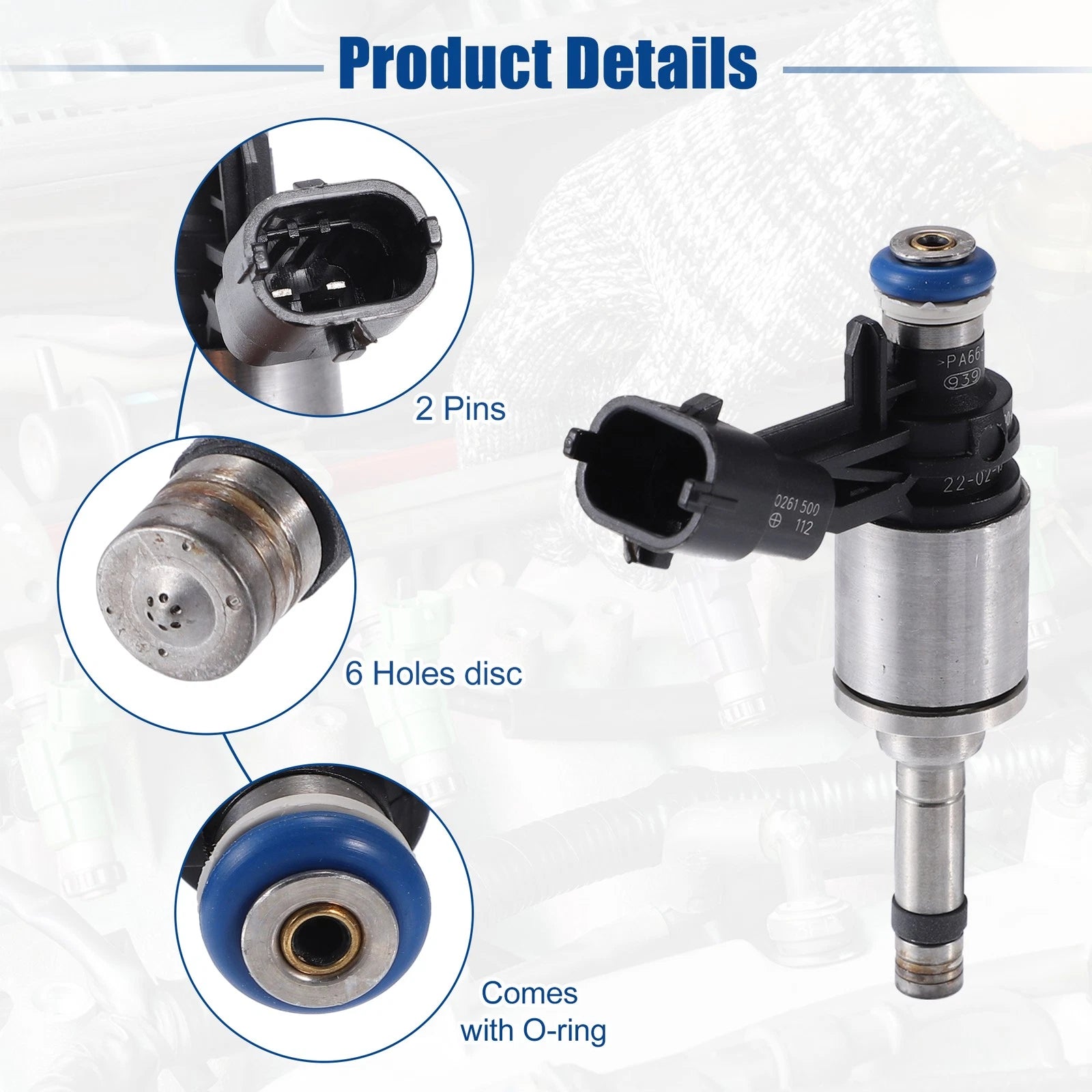 Set of 4 Fuel Injector Nozzles 12636111 for Buick Regal 2.0L (2011–2013)