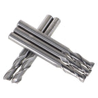 Set of 5 Carbide End Mills for Various Applications (3/16", 2 Flute)