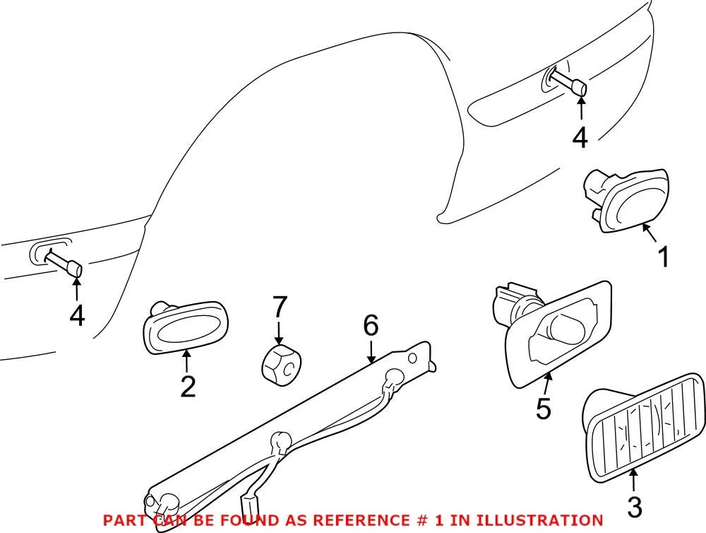 Rear Amber Marker Lens for Dodge Ram 2500 3500 (Dual Wheels)