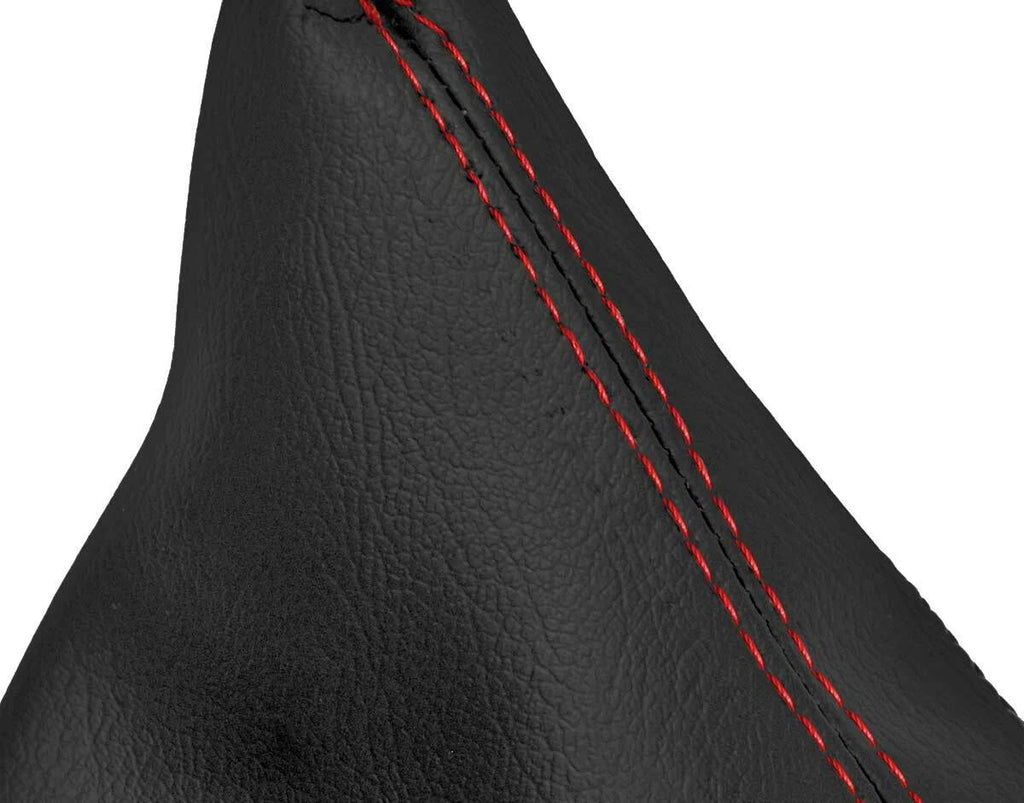 Leather Automatic Shift Boot Cover for BMW E81 E82 E87 (2004–2013) Red Stitch