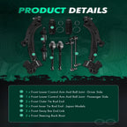Front Lower Control Arm w/ Ball Joints & Tie Rod End Link for Honda CR-V (2007–2011)