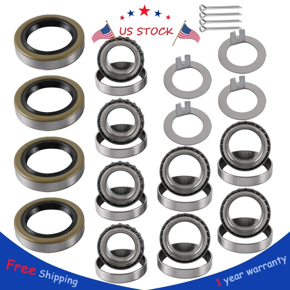 Set of 4 Trailer Wheel Bearings for 3500lb Trailer Axle (L68149, L44649)