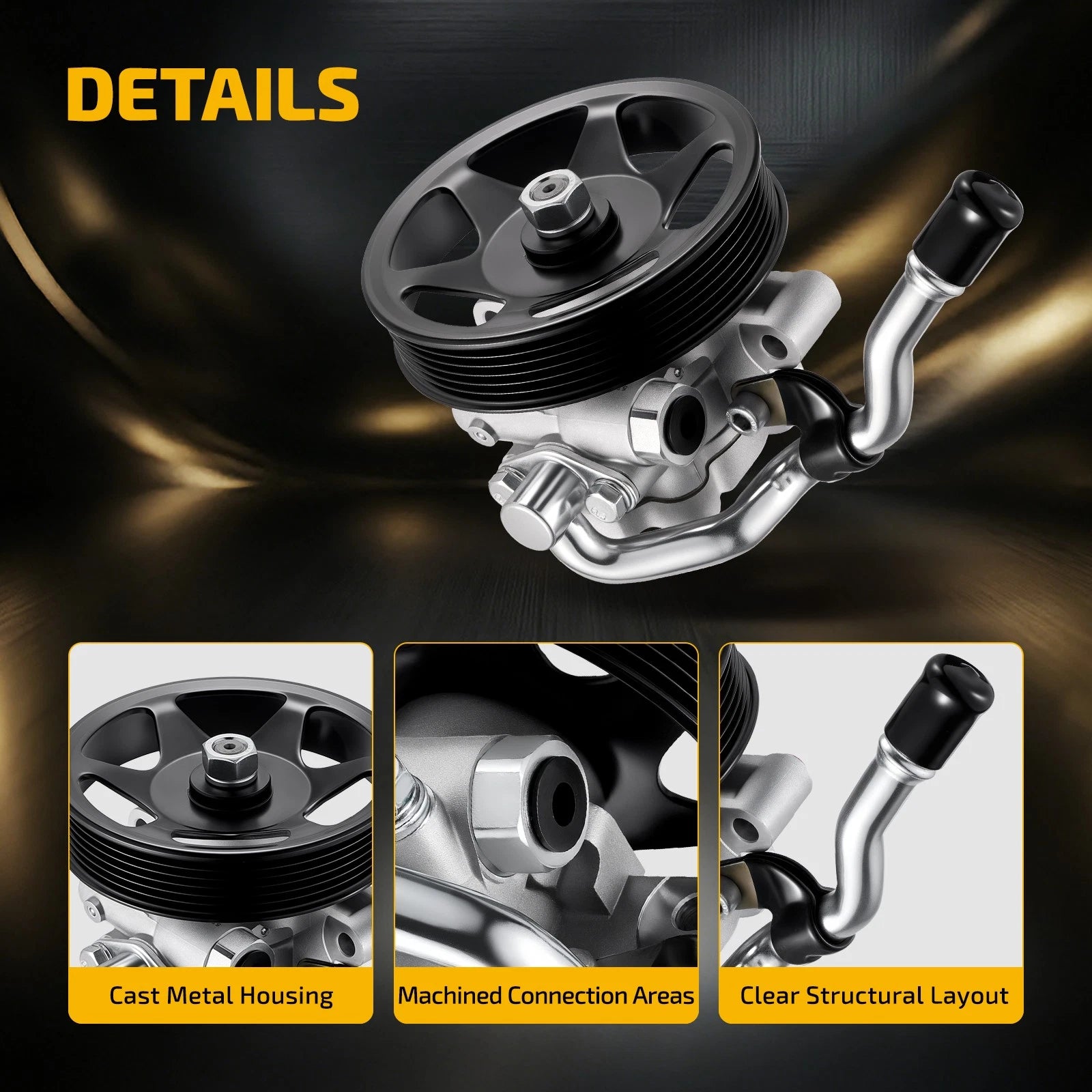 Power Steering Pump with Pulley for Mazda Tribute Mercury Mariner (2005–2006)