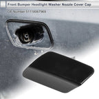 Front Left Headlight Washer Nozzle Cover for BMW 320i (2013–2018) Black