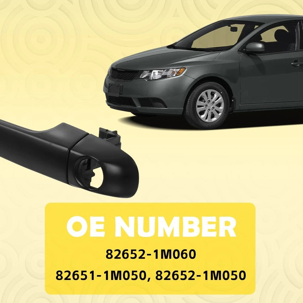 Outer Exterior Door Handle for Kia Forte (2010–2018) - Black, Left Side