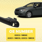 Outer Exterior Door Handle for Kia Forte (2010–2018) - Black, Left Side