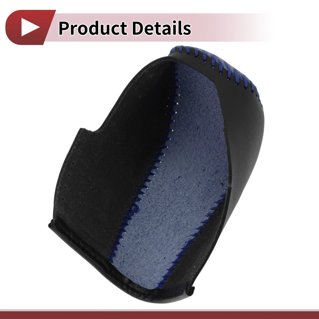 Gear Shift Knob Cover for BMW 3 Series E90 (2006–2013) Black Blue Faux Leather