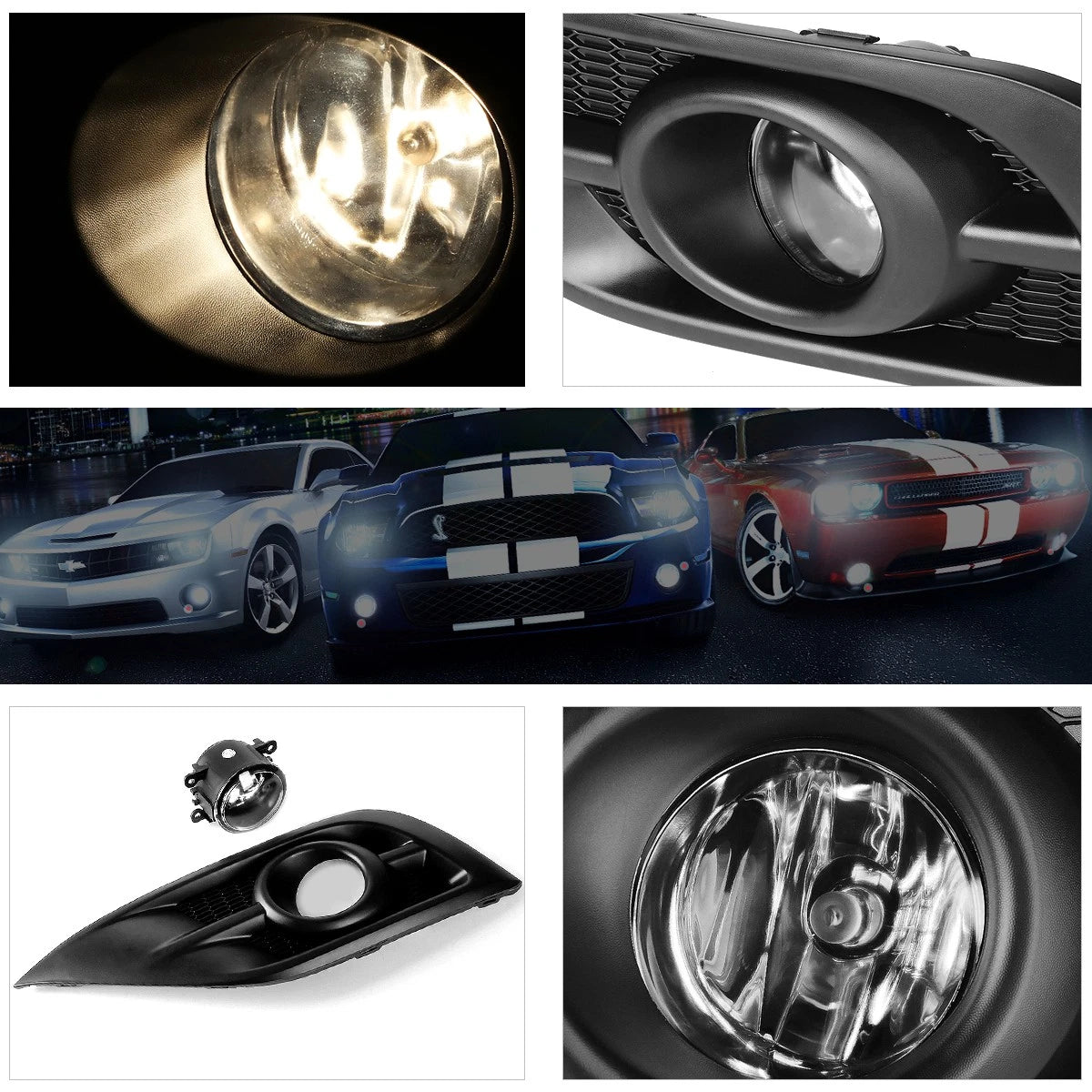 Left Driver Side Headlight Lamp for Honda Pilot (2009–2011) Chrome/Amber