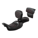 Backrest Pad Set for Harley Street Glide (2014–2023) - Black Red