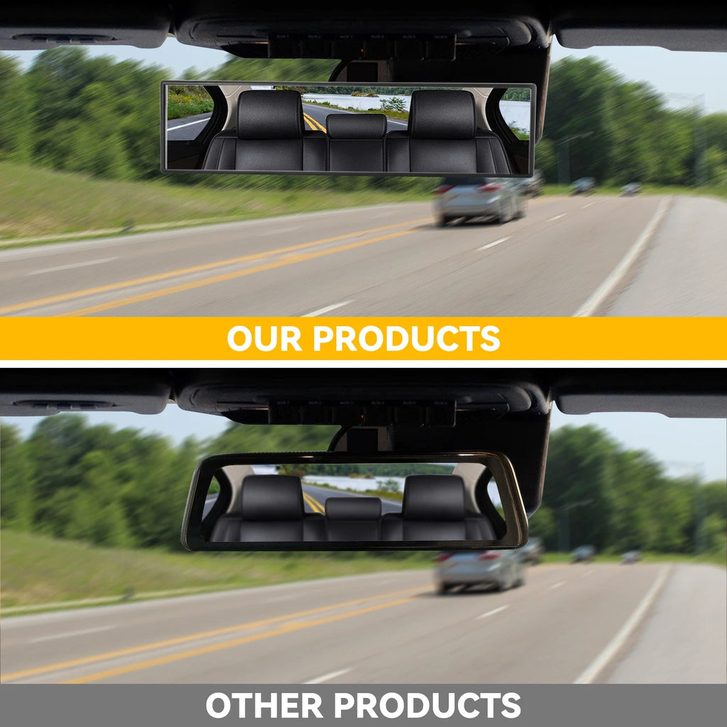 Universal Clip On Convex Panoramic Wide Angle Rear View Mirror for Cars