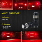 Set of 2 Red LED Strobe Brake Tail/Parking Bulbs