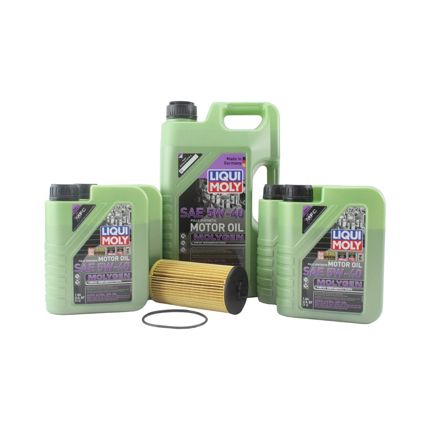 Oil Change Kit 9L Liqui Moly Molygen 5W-40 for Audi BHF/BNK (2002–2009)