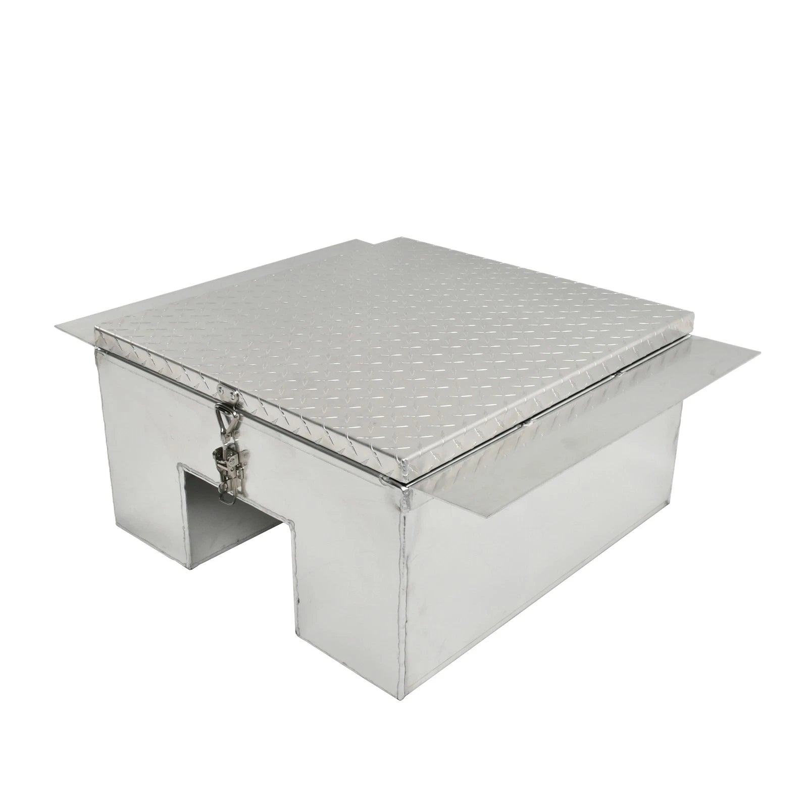 Diamond Tread Aluminum In-Frame Tool Box for Trucks (22"x24"x12")