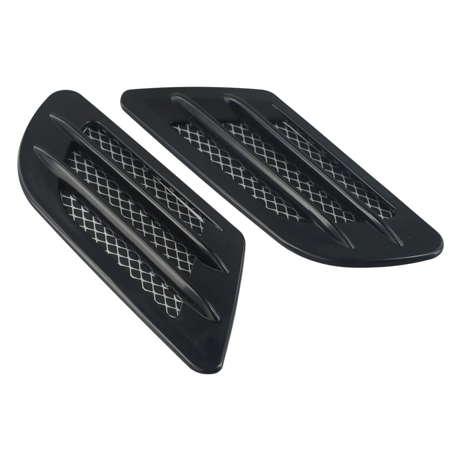 1 Pair Black Car Hood Intake Side Fender Vent Decorative Sticker
