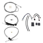 12" Chrome Brake Line Kit for Harley Softail (2011–2015) ABS