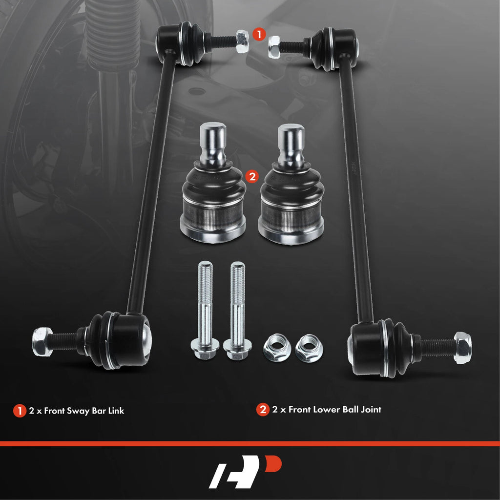 Set of 4 Front Sway Bar Link Ball Joints for Ford Escape (2005–2012)