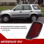 2X Red Lens Rear Bumper Side Marker Lights for Honda CR-V (1997–2001)