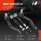 Set of 4 Front Inner Outer Tie Rods for Nissan Pathfinder (2013–2020)