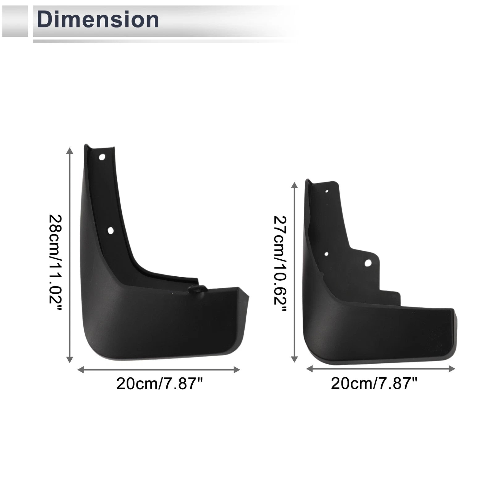 Set of 2 Mud Flaps Splash Guards for Mazda CX-4 (2020–2023)