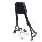 Black Flame Backrest Sissy Bar with Leather Pad for Harley Sportster (1200-883)