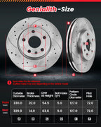 Brake Rotors & Pads Kit for Jeep Grand Cherokee Dodge Durango (2011–2020)