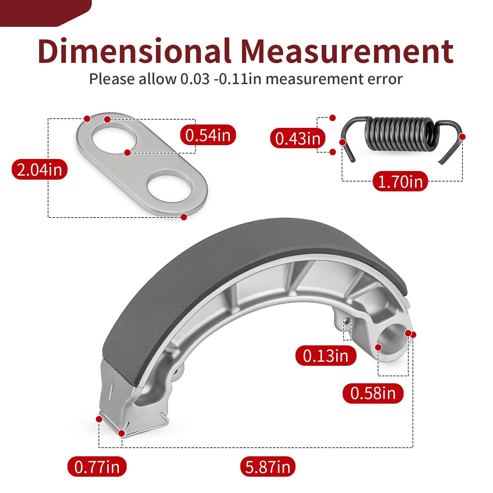 Rear Brake Shoes Kit for Honda Foreman 400 450 500 Rancher 350 420 (2000-2023)