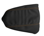 Leather Console Lid Armrest Cover for Toyota Tacoma (2016–2019) Orange Stitch