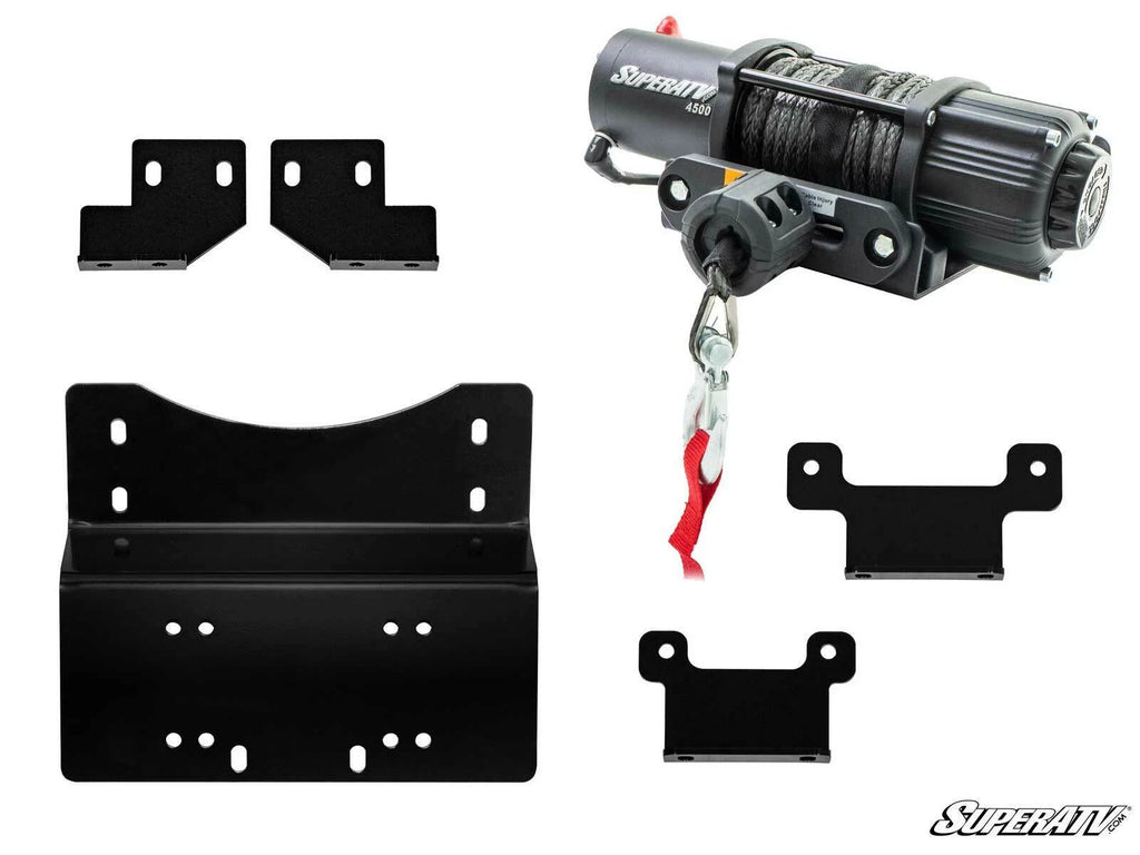 Winch Mounting Plate & 4500 lb Winch for Honda Pioneer 700 (2014–2023)