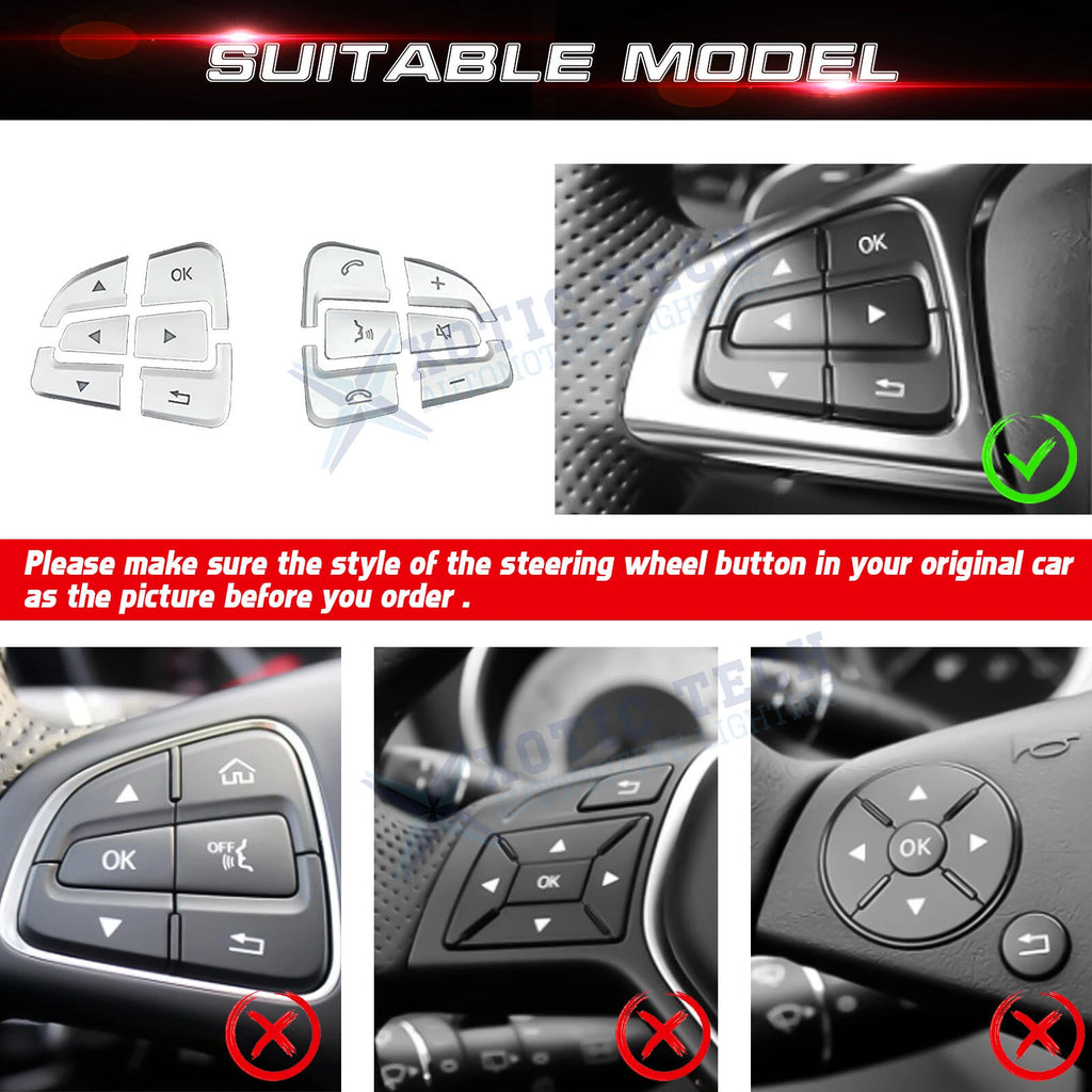 Steering Side Button Cover Sticker for Mercedes GLE GLS CLS (2017-2023)