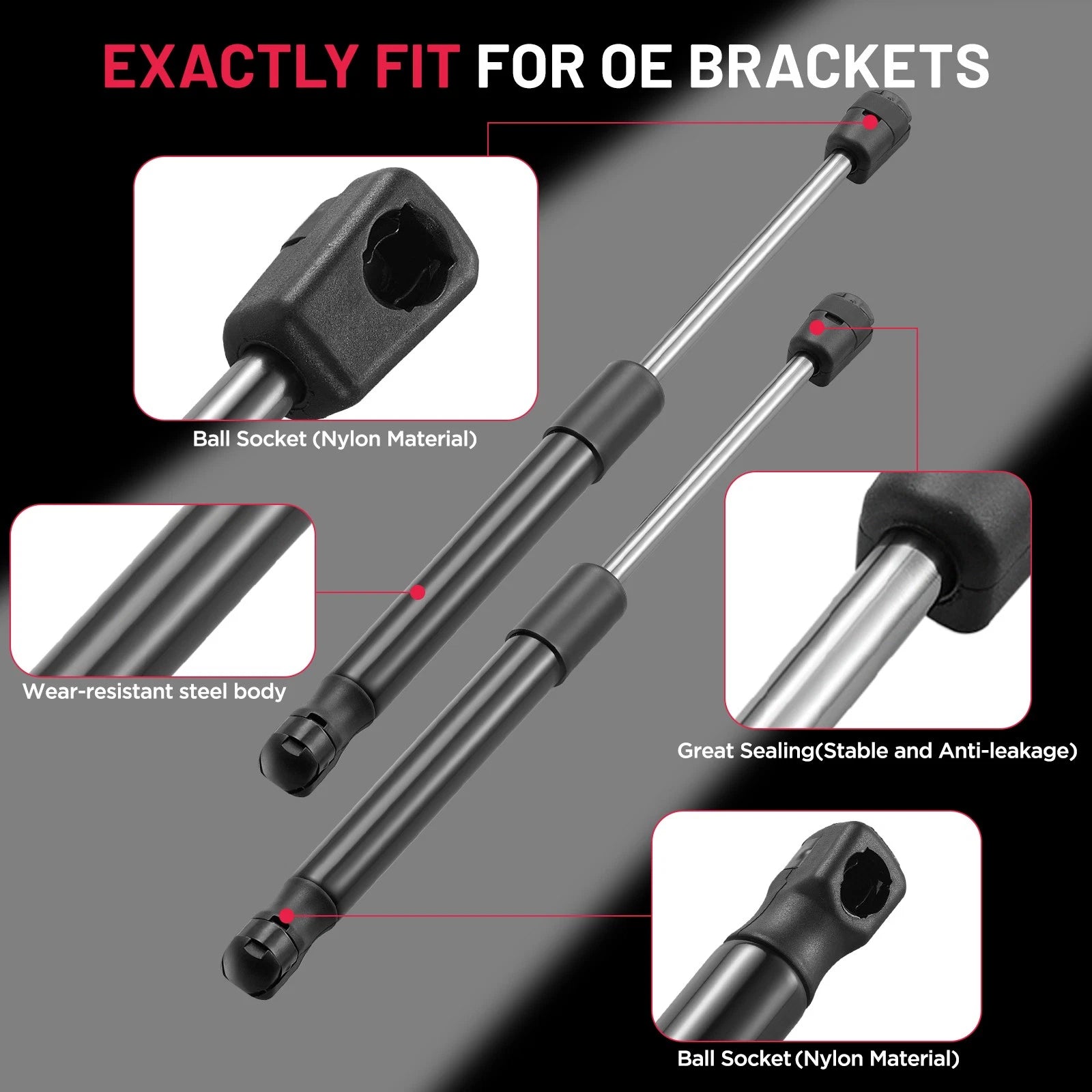 2X Rear Trunk Lift Supports for Dodge Challenger (2008-2018)