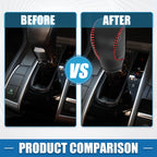Gear Shift Lever Cover for Honda Civic (2022–2023) Black Faux Leather Red Line