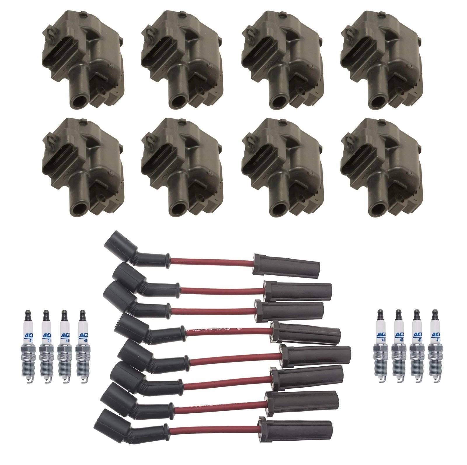 Set of 8 Ignition Wires & 8 Spark Plugs for Chevy Corvette (2003)