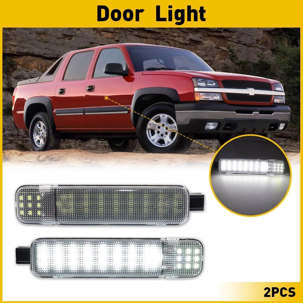 Pair LED Door Courtesy Lights for Chevy Silverado GMC Sierra (2014–2023)
