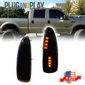 Smoked Lens Amber LED Side Mirror Lights for Ford F250 F350 (2003–2007)