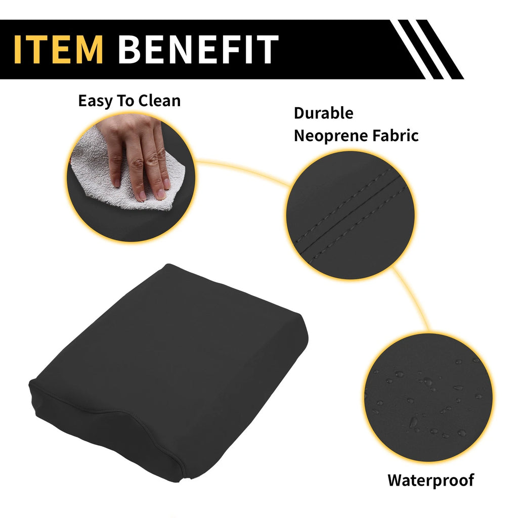 Center Console Lid Armrest Cover for Ford F-150 (2015–2023) Microfiber Leather