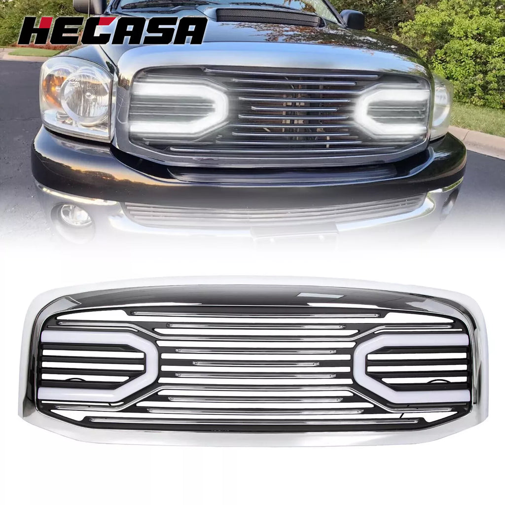 Chrome Grille Shell Light for Dodge RAM 1500 2500 3500 (2006–2009)