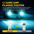 2X AUXITO LED Fog Driving Lights for H11 H9 H8 (8000K Ice Blue)