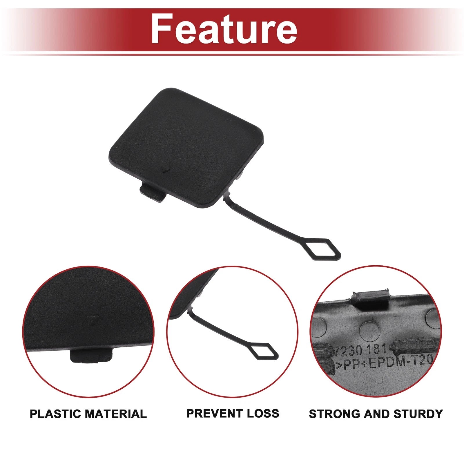 Tow Hook Cover Cap for BMW X3 xDrive28i (No. 51127272415)