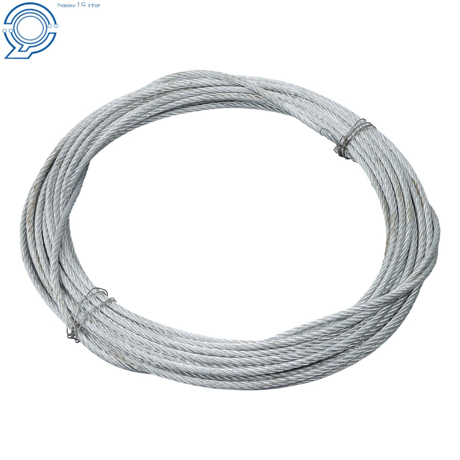 Galvanized Steel Cable 3/16 in x 50 FT 7X19 Strands 4200lbs Strength