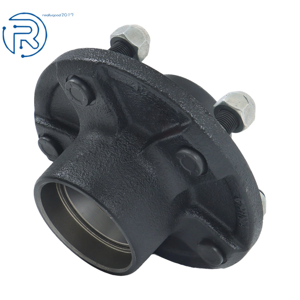 Set of 2 Trailer Hub Kits for 3500 lbs Axle (5 on 5" Bolt, Round Spindle)