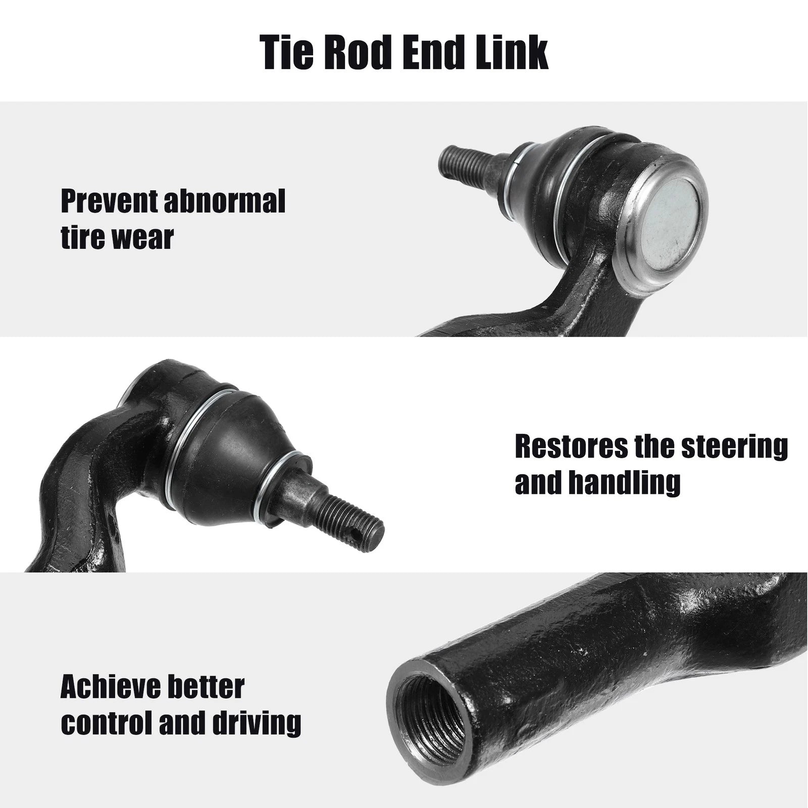 2 Pcs Front Sway Bar Links & Outer Tie Rod End for Mazda 3 (2004–2013)