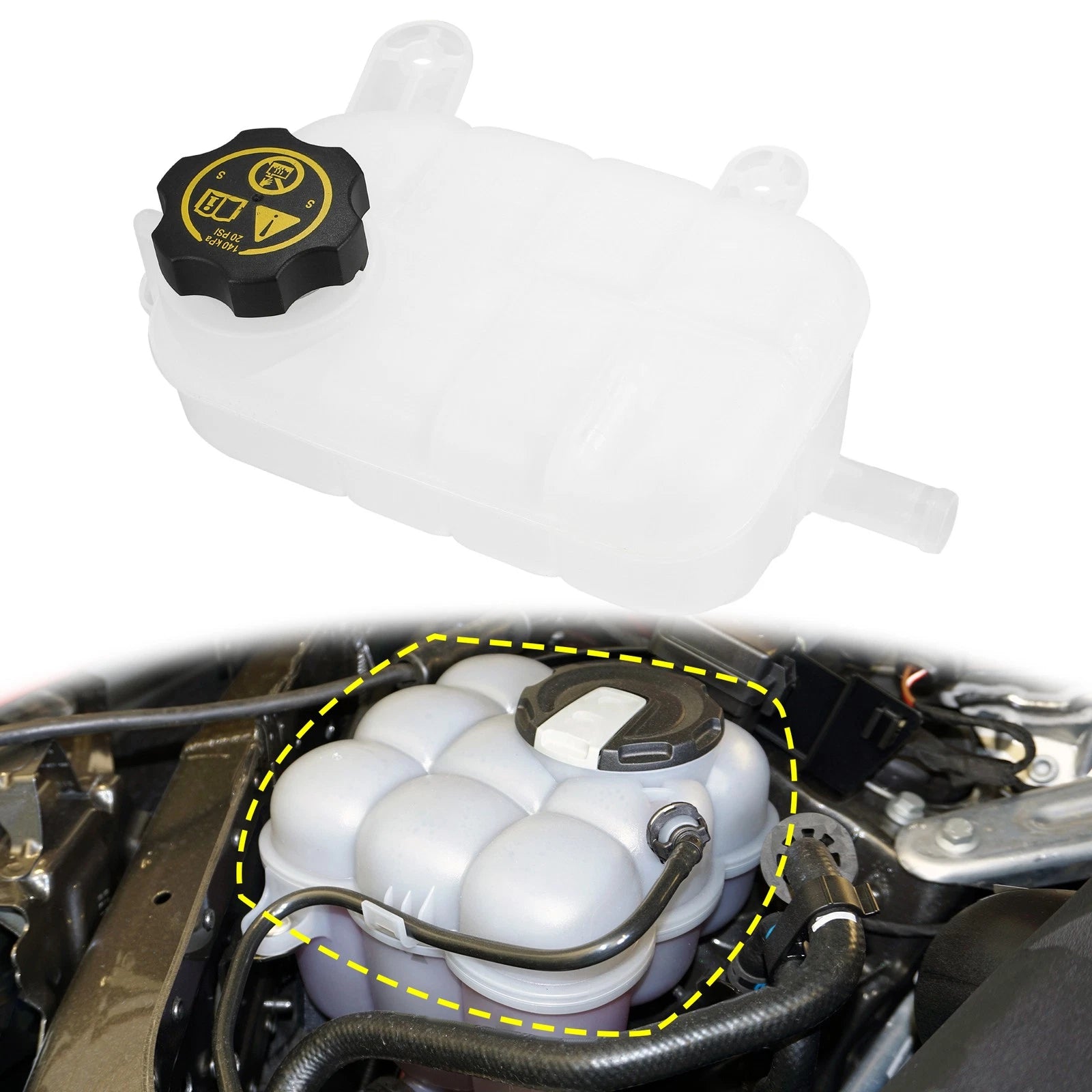 Set of 1 Coolant Radiator Reservoir Tank 95269001 for Buick 