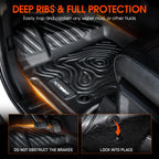 Set of 4 Floor Mats Liners for Ford F-150/F-150 Super Crew Cab (2015–2024)