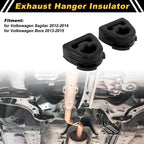 Set of 2 Muffler Exhaust Hangers for Volkswagen Sagitar (2012–2014) 1404920144 Rubber Black