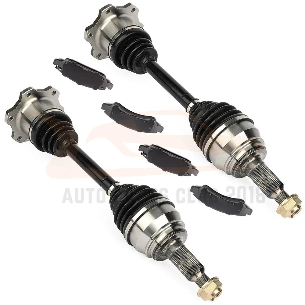Front CV Axle Shaft & Brake Ceramic Pads for GMC Yukon (2011–2014)