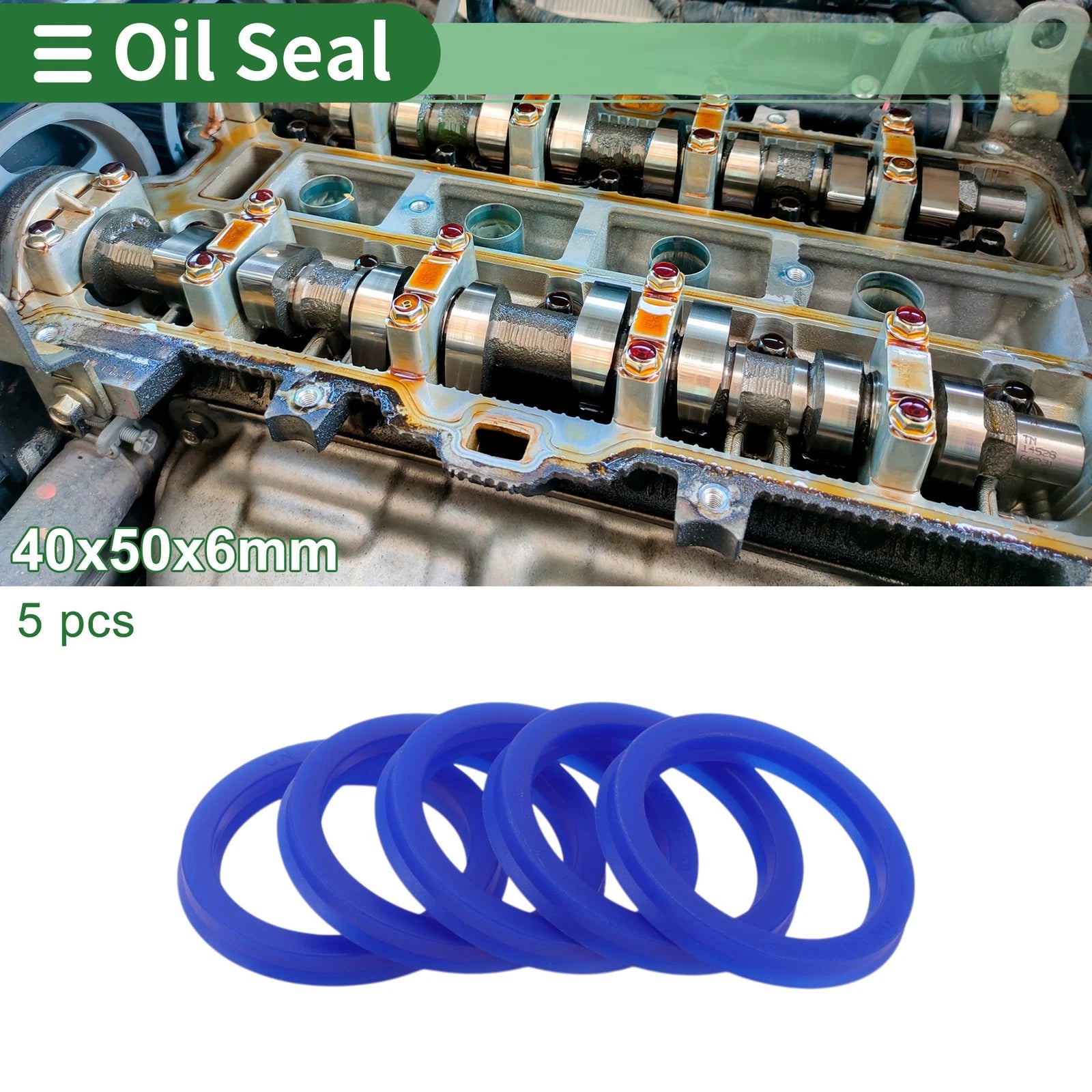 Set of 5 Oil Seal Rotary Shaft Seal 40x50x6mm High Pressure for Various Models
