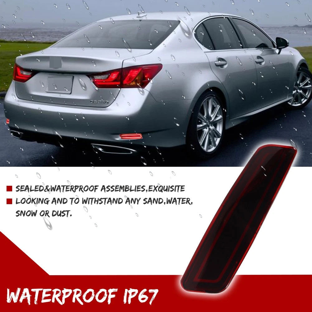 2X Red LED Rear Reflector Tail Lights for Lexus ES (2013–2018)