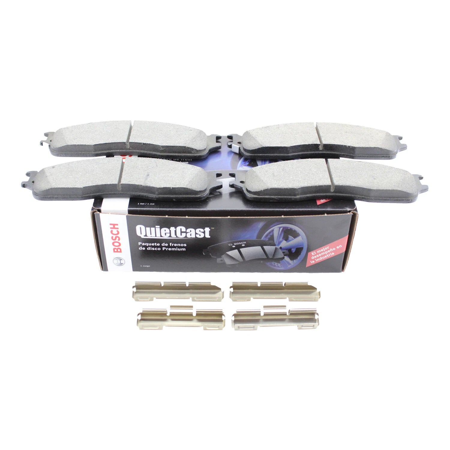 Set of 4 Bosch QuietCast Front Ceramic Brake Pads for Dodge Ram 1500 2500 3500 (2002–2023)