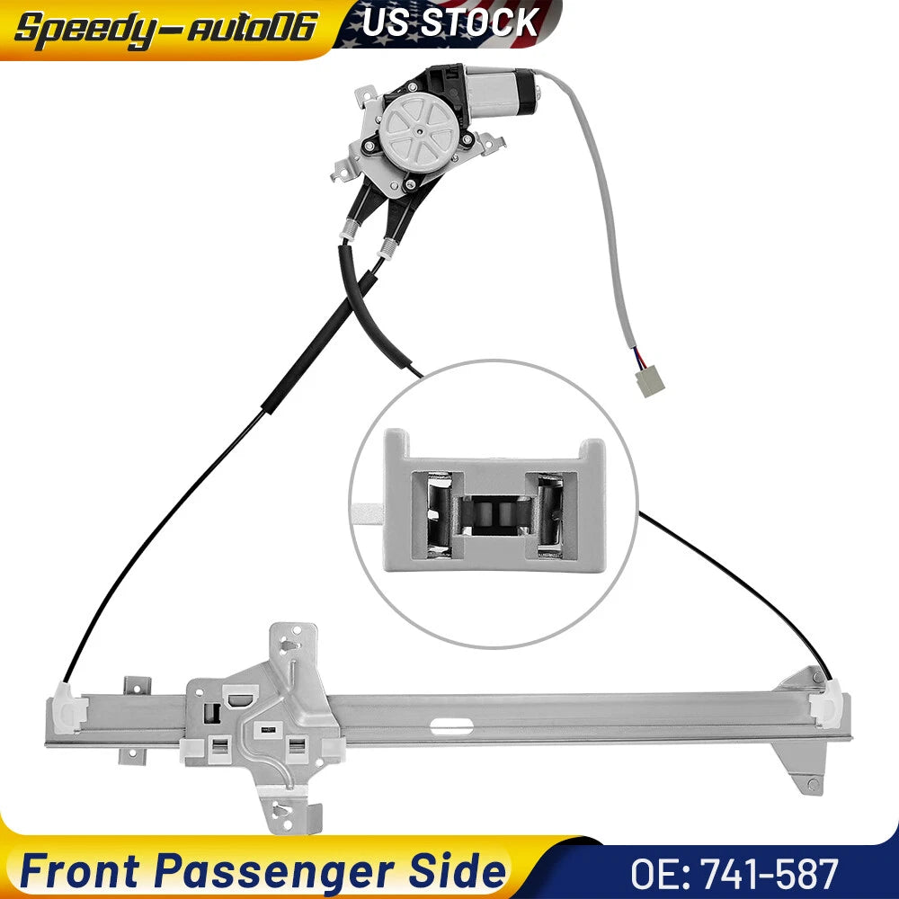 Front Passenger Side Window Regulator with Motor for Ford E150 E250 E350 (1992–2014)