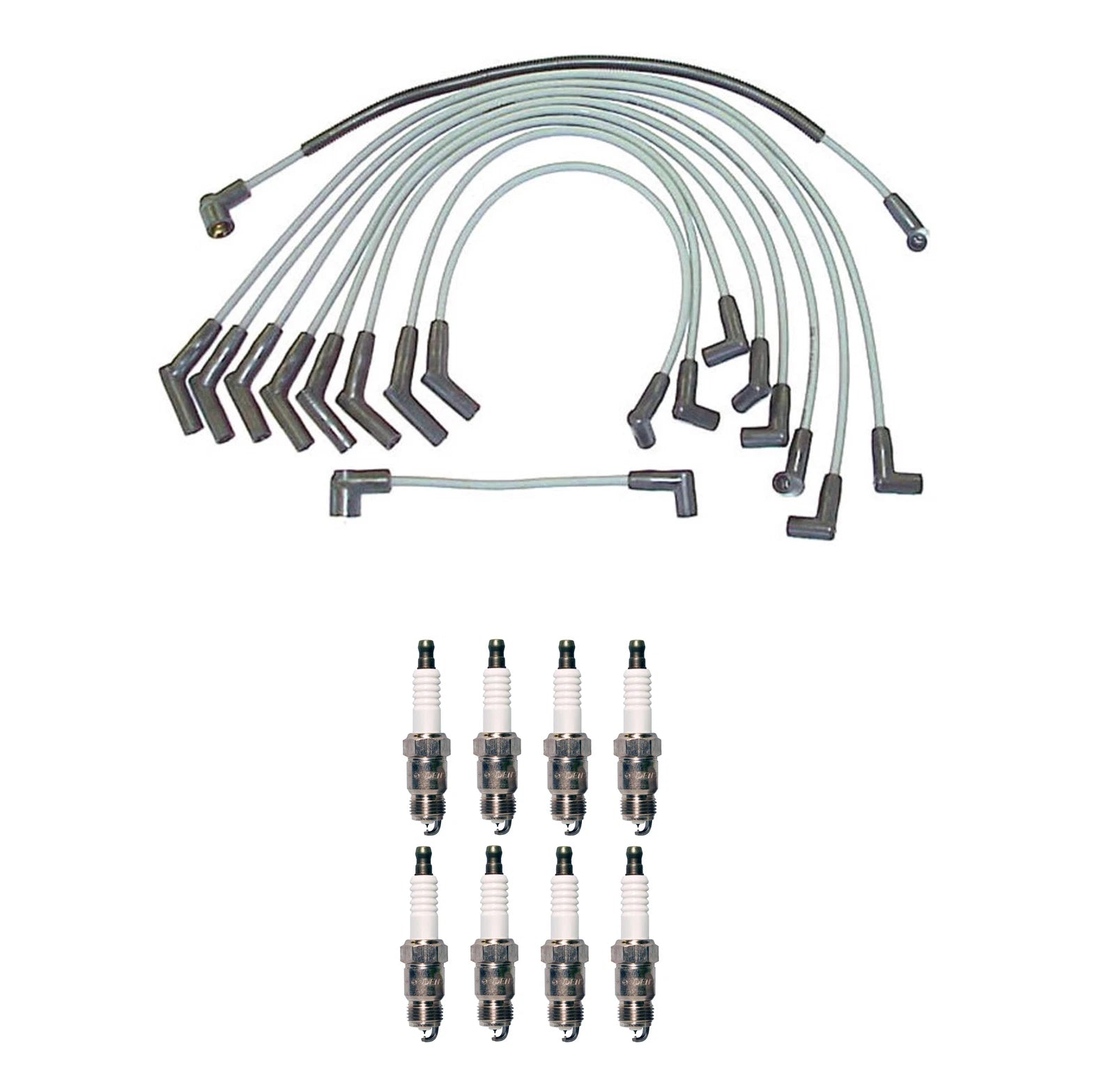 Denso 8mm Wire Set & 8 Iridium TT Spark Plugs Kit for Ford Mercury V8